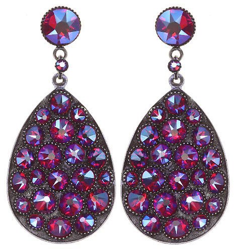 image for Earring Stud Dangling Tears of Joy Clubbing Red Red size L