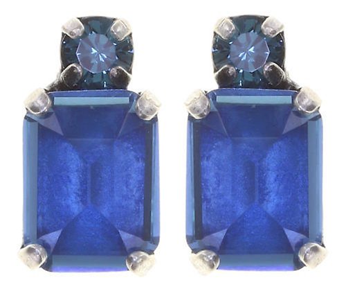 image for Earring Stud Mix the Rocks Crystal Blue Blue 