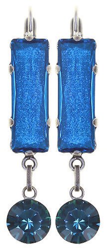 image for Earring eurowire dangling Mix the Rocks Crystal Blue Blue 