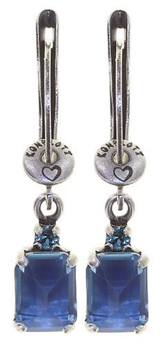 image pour Boucles d'oreilles pendantes Mix the Rocks Bleu Cristal Blue 