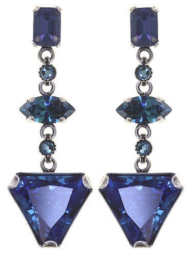 image for Earring Stud Dangling Mix the Rocks Crystal Blue Blue 