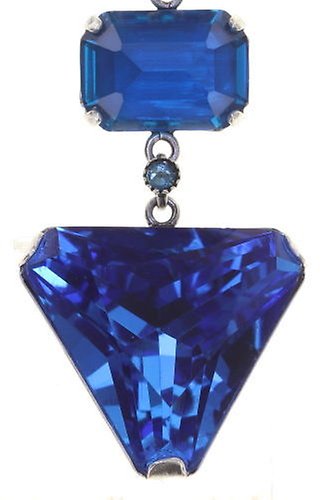 Bild für Ohrstecker baumelnd Mix the Rocks Kristallblau Blau 