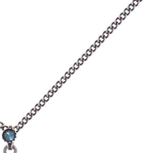 image for Necklace pendant (long) Mix the Rocks Crystal Blue Blue 
