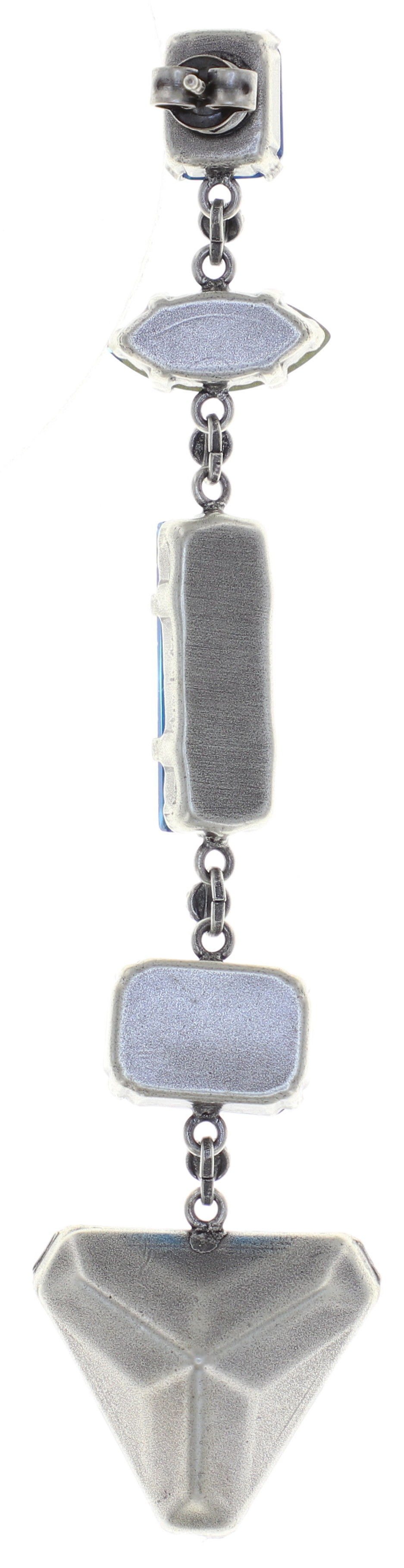 image pour Clou d'oreille pendant Mix the Rocks Bleu Cristal Blue 