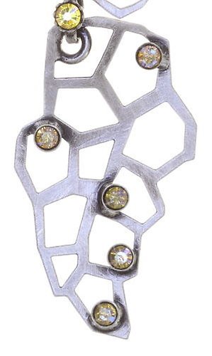 image for Earring Dangling Textures Under The Sea yellow shades light topaz shimmer 