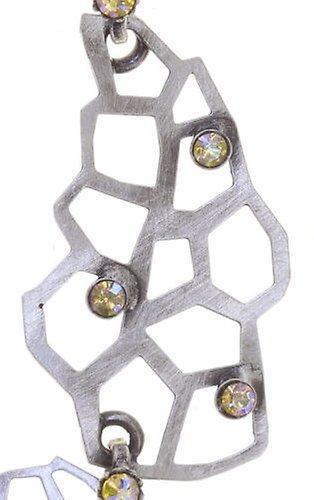 image pour Boucles d'oreilles pendantes Textures Under The Sea yellow shades light topaz shimmer 