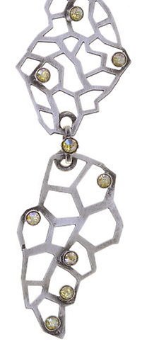 image pour Clou d'oreille pendant Textures Under The Sea yellow shades light topaz shimmer 