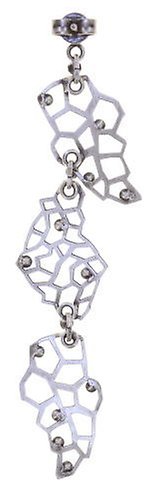 image pour Clou d'oreille pendant Textures Under The Sea yellow shades light topaz shimmer 