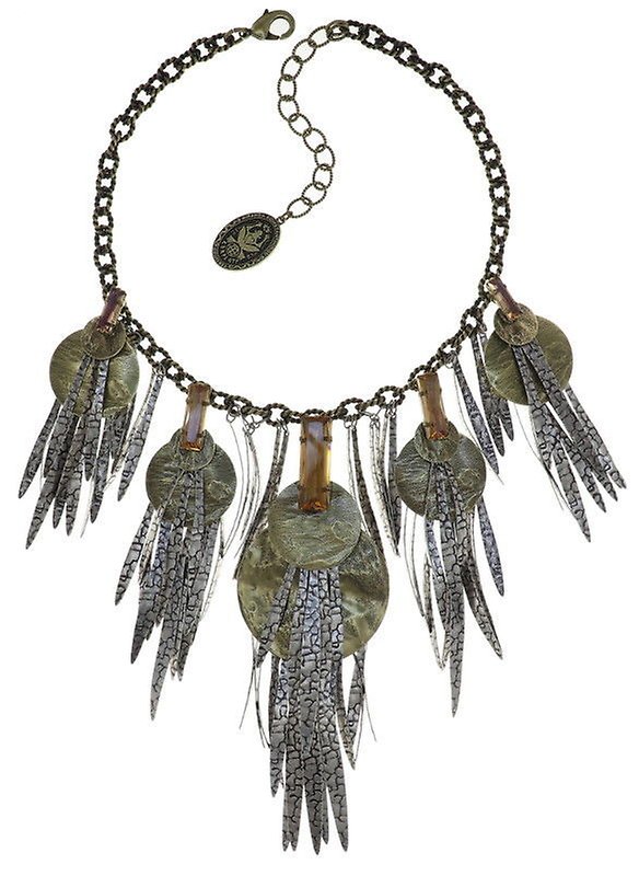 image for Necklace Collier Global Glam apricot silver  