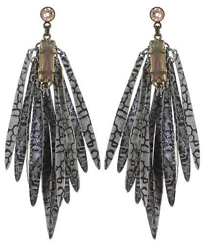 image for Earring Stud Dangling Global Glam apricot silver  