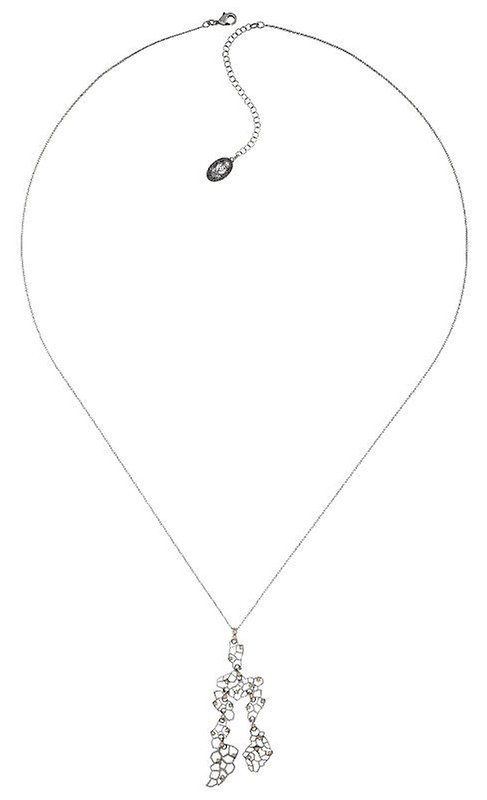 image for Necklace Pendant (Long) Textures Under The Sea yellow shades light topaz shimmer 