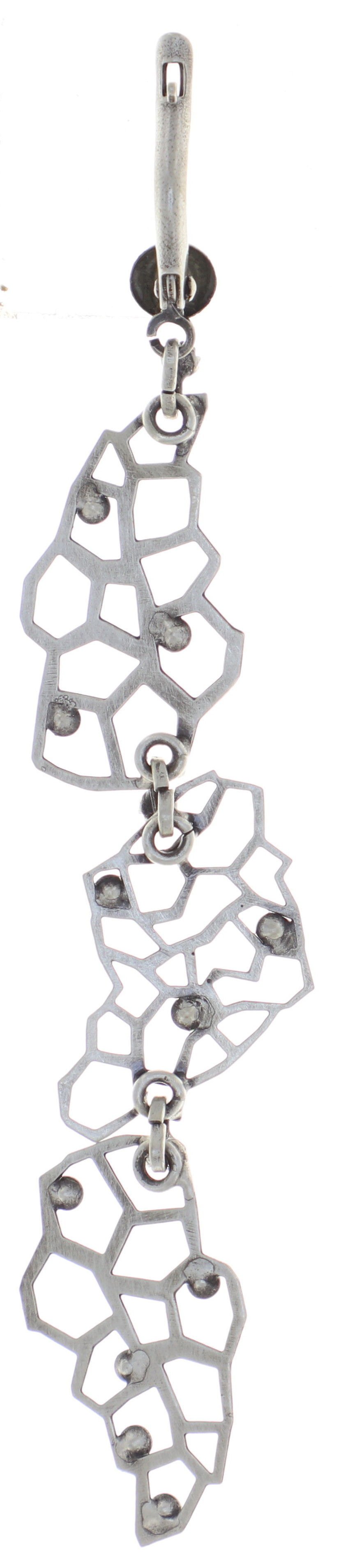 image for Earring Dangling Textures Under The Sea yellow shades light topaz shimmer 