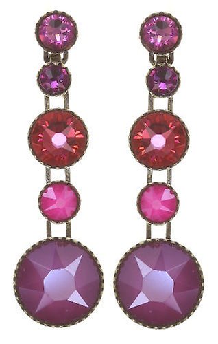 image for Earring Stud Dangling Water Cascade Crazy Pink Pink 