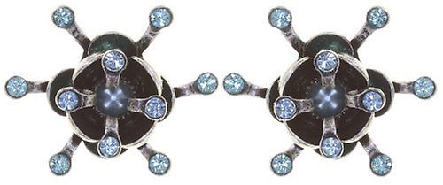 image for Earring Stud Petit Fleur de Bloom Mint Sorbet Blue 