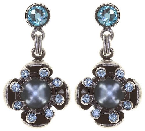 image pour Clou d'oreille pendant Petit Fleur de Bloom Sorbét Menthe Blue 