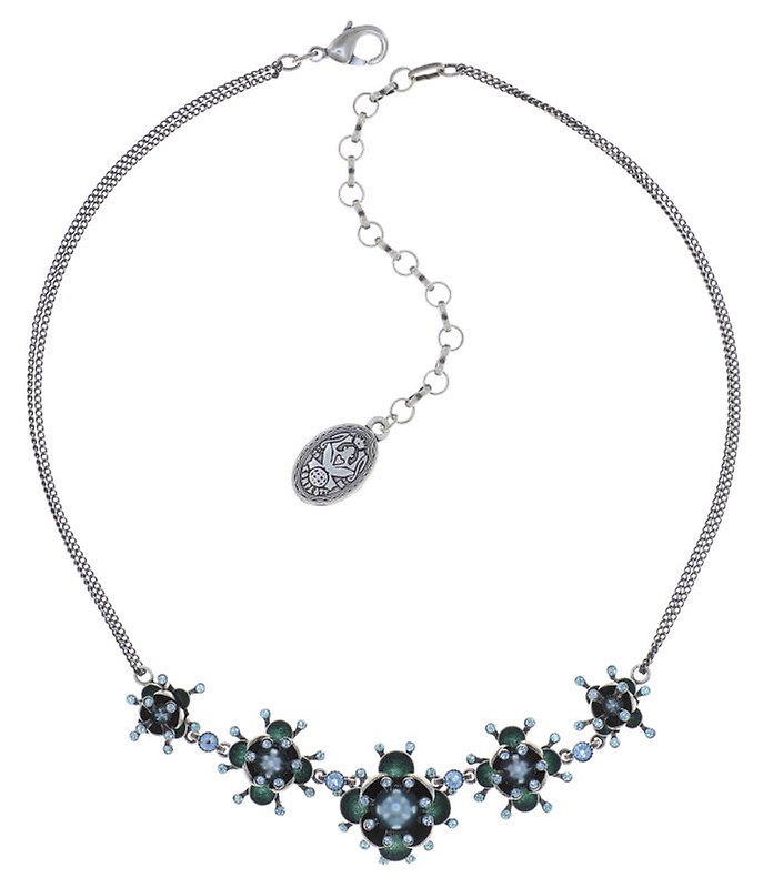 image for Necklace Petit Fleur de Bloom Mint Sorbet Blue 