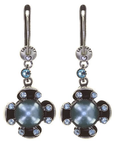 Bild für Ohrringe baumelnd Petit Fleur de Bloom Minz Sorbet Blau 