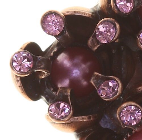 image pour Boucles d'oreilles Clip Petit Fleur de Bloom Délice Rose Pink 