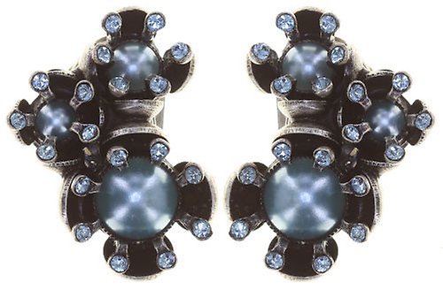 image for Earring Clip Petit Fleur de Bloom Mint Sorbet Blue 