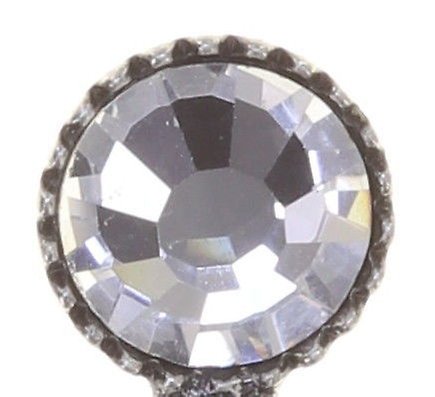 image for Earring Stud Dangling Pearl Shadow White crystal 