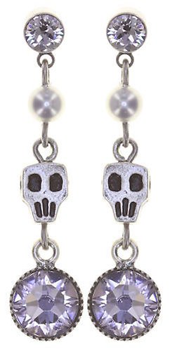 image for Earring Stud Dangling Pirates in Paris Grey smoky mauve 