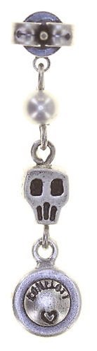 image for Earring Stud Dangling Pirates in Paris Grey smoky mauve 