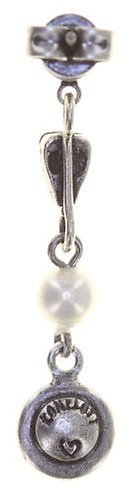 image for Earring stud dangling Pirates in Paris White crystal 