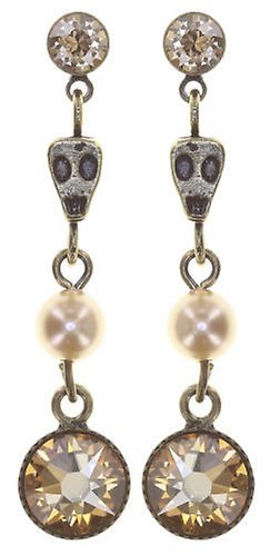 image pour Clou d'oreille pendant Pirates in Paris Marron crystal golden shadow 