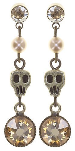 image pour Clou d'oreille pendant Pirates in Paris Marron crystal golden shadow 