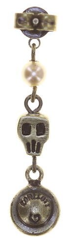 image pour Clou d'oreille pendant Pirates in Paris Marron crystal golden shadow 