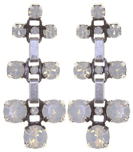 image for Earring Stud Dangling Industrial White Opal white small