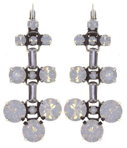image for Earring Eurowire Dangling Industrial White Opal white 