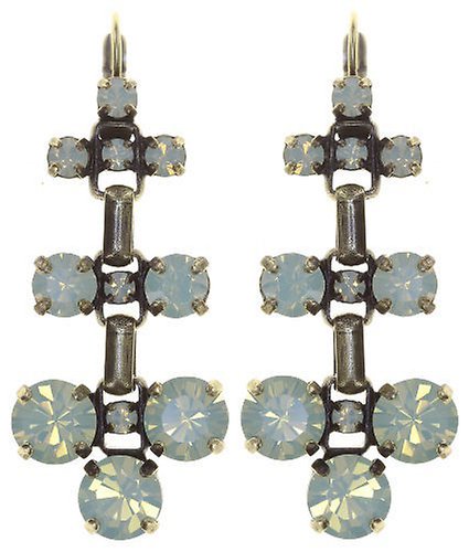 Kép Earring eurowire dangling Industrial Chrysolite Opal Green 