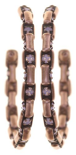 image for Creole Earrings Industrial Rose Water Opal Pink 