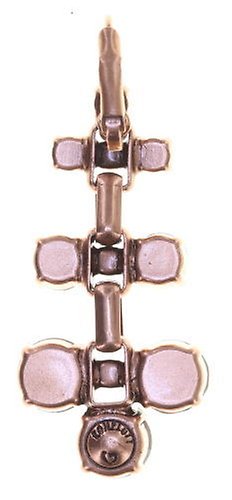 Kép Earring eurowire dangling Industrial Rose Water Opal Pink 