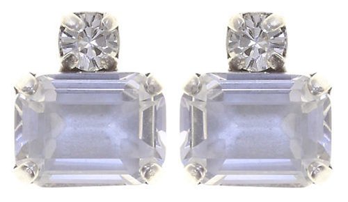 image for Earring Stud Mix the Rocks Crystal White white 