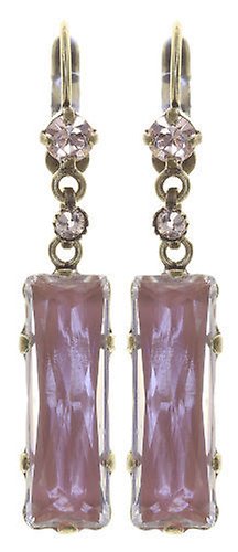 image for Earring Eurowire Dangling Mix the Rocks Crystal Blush Beige 