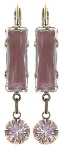 image for Earring Eurowire Dangling Mix the Rocks Crystal Blush Beige 