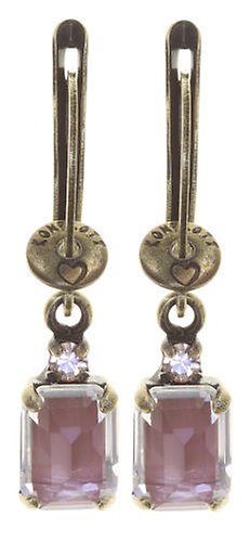 image for Earring Dangling Mix the Rocks Crystal Blush Beige 