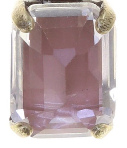 image for Earring Dangling Mix the Rocks Crystal Blush Beige 