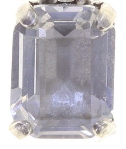 image for Earring Dangling Mix the Rocks Crystal White white 