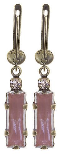 image for Earring Dangling Mix the Rocks Crystal Blush Beige 