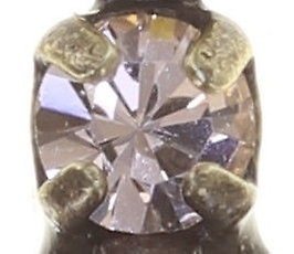 image for Earring Dangling Mix the Rocks Crystal Blush Beige 