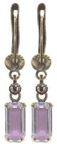 image for Earring Dangling Mix the Rocks Crystal Blush Beige 