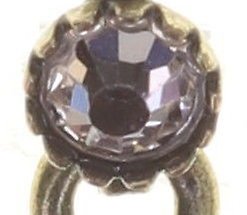 image for Earring Dangling Mix the Rocks Crystal Blush Beige 