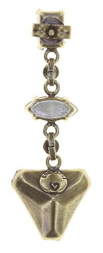 image pour Clou d'oreille pendant Mix the Rocks Rose Cristal Beige 