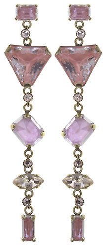 Bild für Ohrstecker baumelnd Mix the Rocks Kristallrosa Beige 