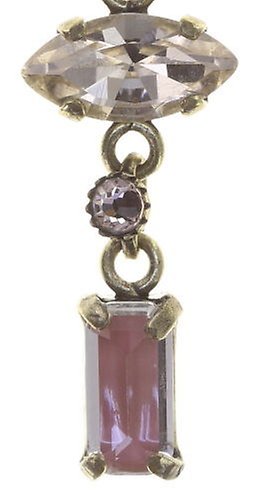 image pour Clou d'oreille pendant Mix the Rocks Rose Cristal Beige 