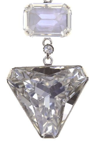 image for Earring Stud Dangling Mix the Rocks Crystal White white 