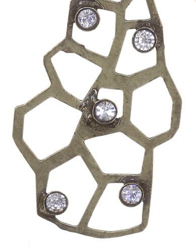 image for Earring Dangling Textures Under The Sea crystal white 